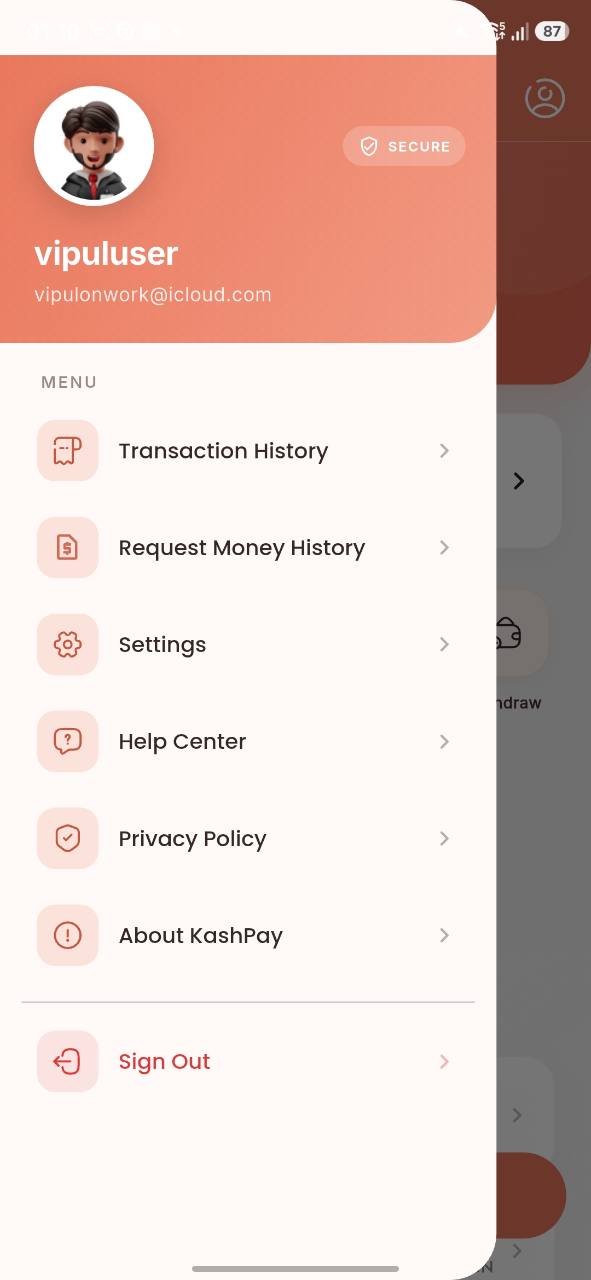 KashPay security menu